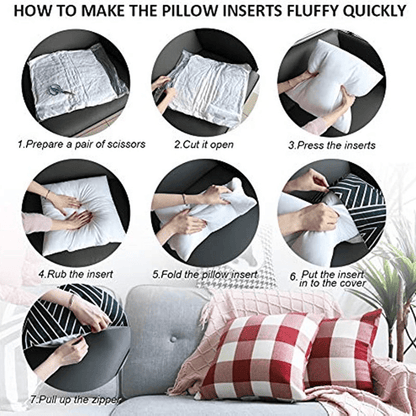 Kit 2 Peças de Inserções de Travesseiro para Decoração Ortoluxxe