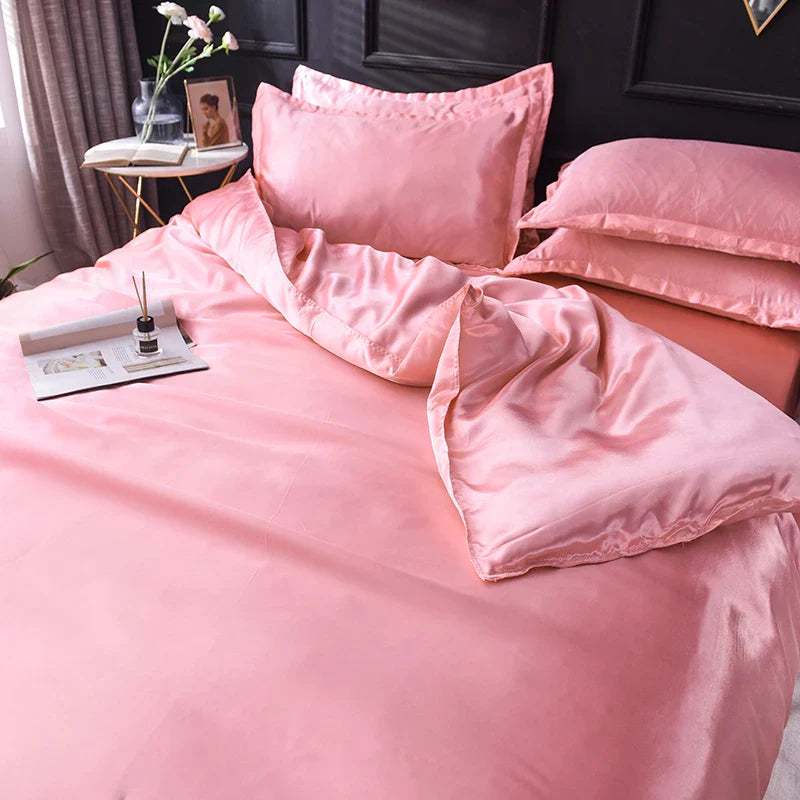 Jogo de Cama Cetim de Seda Liso