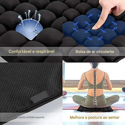 Almofada 3D Respirável para Cadeira e Carro