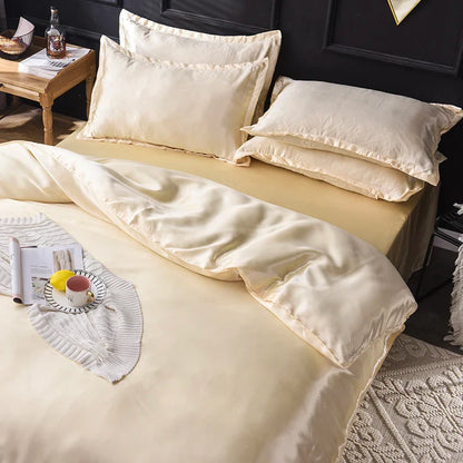 Jogo de Cama Cetim de Seda Liso