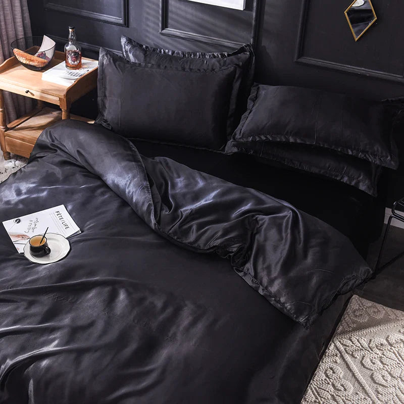 Jogo de Cama Cetim de Seda Liso