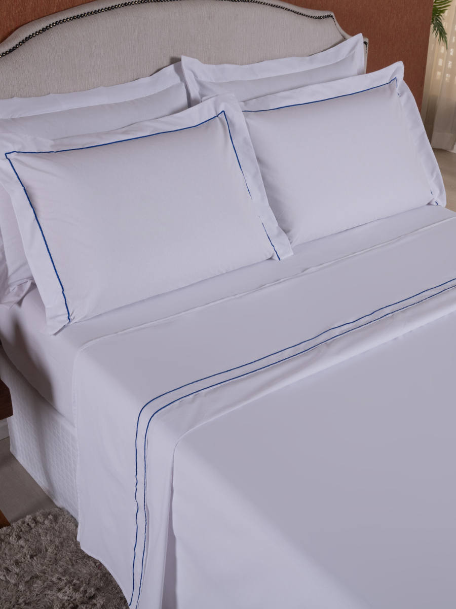 Jogo de Cama Queen 4 pecas 180 Fios Soutache