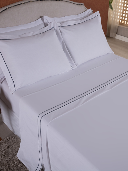 Jogo de Cama Queen 4 pecas 180 Fios Soutache