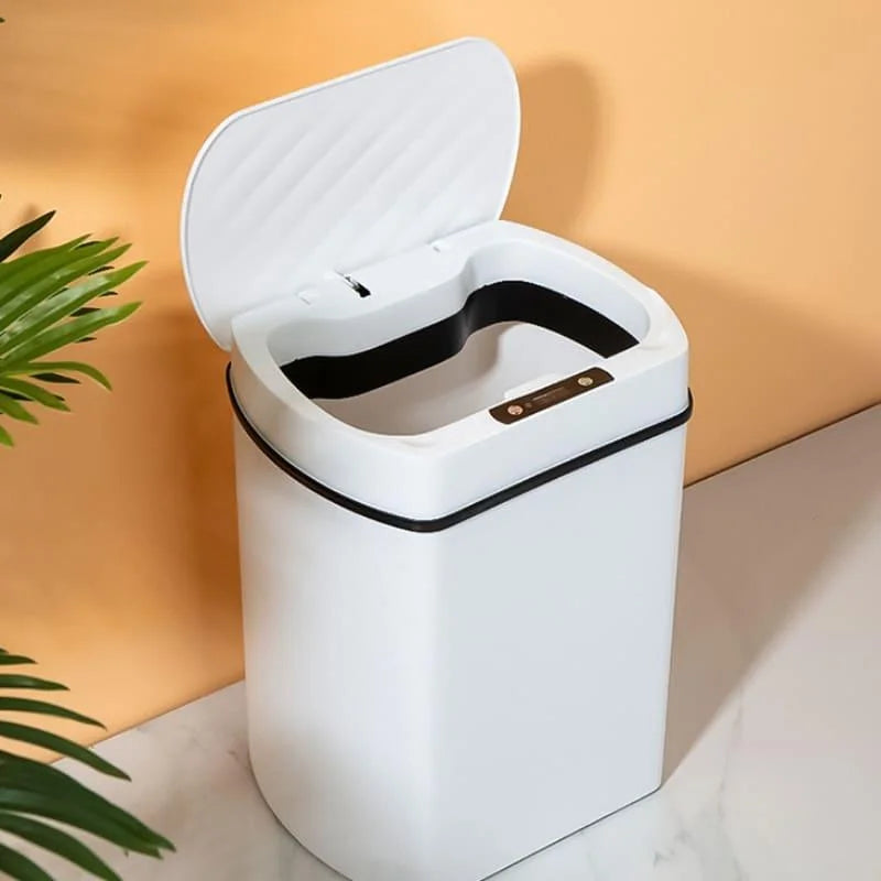 Lixeira Inteligente 15l com Sensor Automático para Banheiro e Cozinha Lenogue