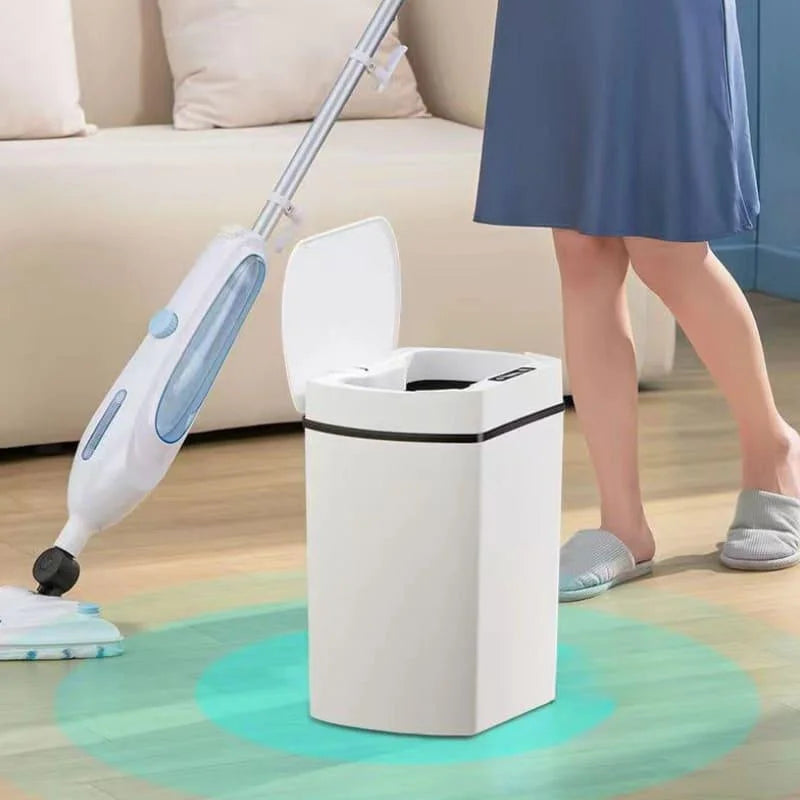 Lixeira Inteligente 15l com Sensor Automático para Banheiro e Cozinha Lenogue