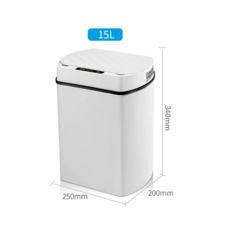 Lixeira Inteligente 15l com Sensor Automático para Banheiro e Cozinha Lenogue