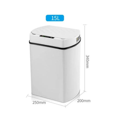 Lixeira Inteligente 15l com Sensor Automático para Banheiro e Cozinha Lenogue