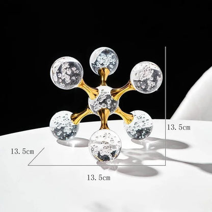 Ornamento de Cristal Molecular para Decoração de Mesa Lenogue