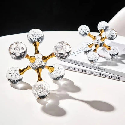 Ornamento de Cristal Molecular para Decoração de Mesa Lenogue
