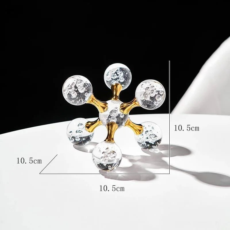 Ornamento de Cristal Molecular para Decoração de Mesa Lenogue