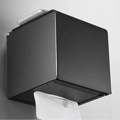 Porta Papel Higiênico com Tampa e Suporte Celular em Aço Inox Lenogue