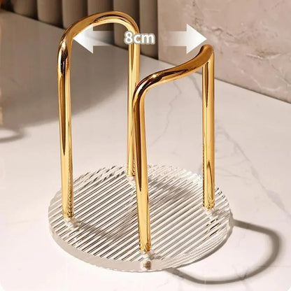 Suporte Organizador de Copos Descartáveis em Aço Inox e Acrílico Lenogue