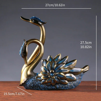 Suporte para Garrafa de Vinho em Resina Design Cisne Lenogue