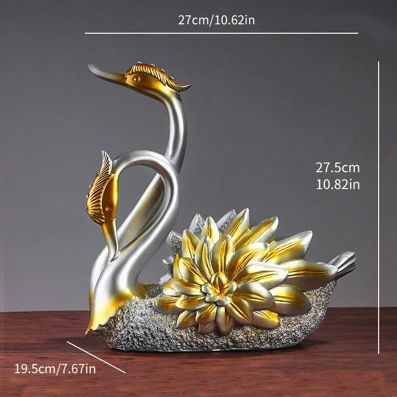 Suporte para Garrafa de Vinho em Resina Design Cisne Lenogue
