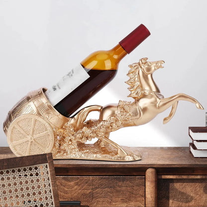 Suporte para Vinho Criativo em Resina Estilo Clássico Lenogue