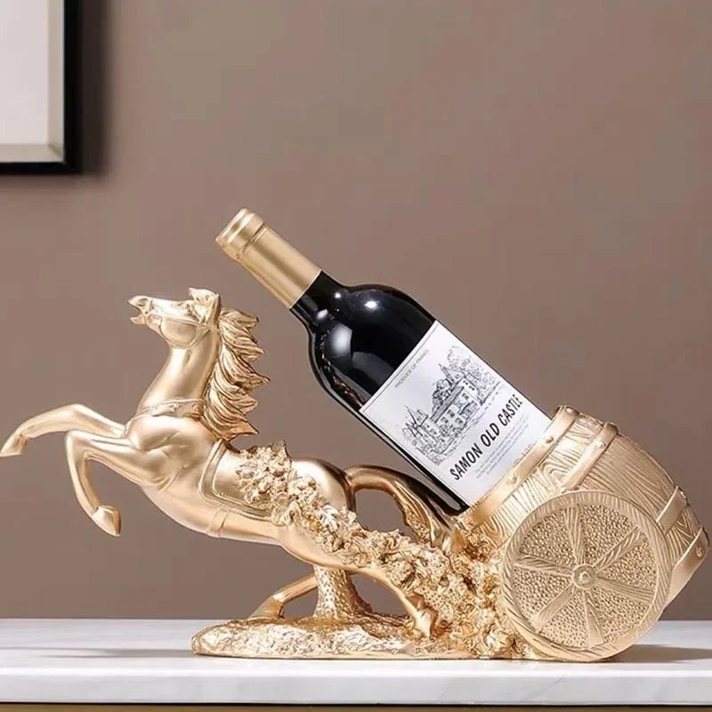 Suporte para Vinho Criativo em Resina Estilo Clássico Lenogue