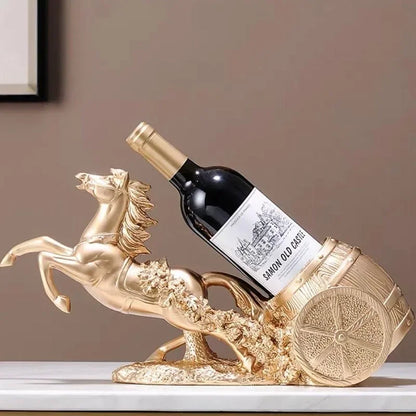 Suporte para Vinho Criativo em Resina Estilo Clássico Lenogue